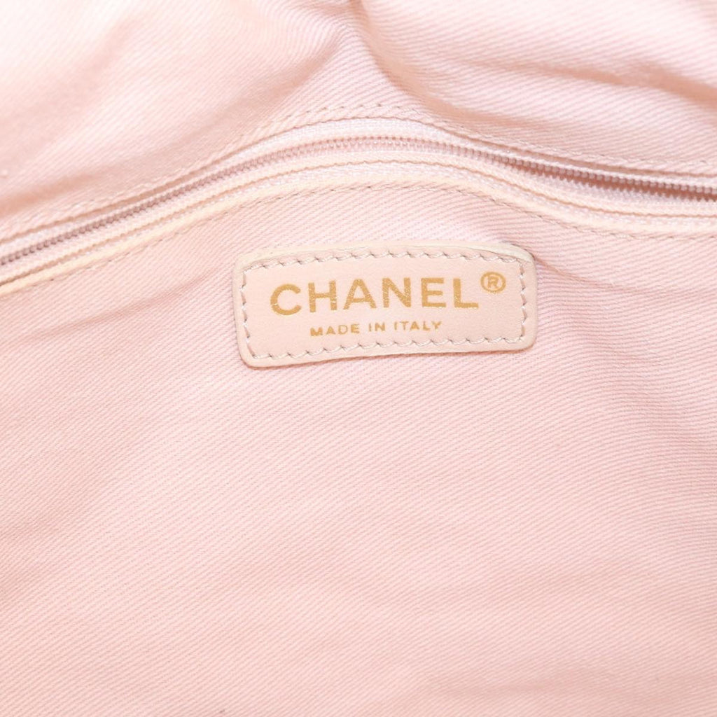 CHANEL Tote Bag Quilted Pile Animal Pattern Pink CC Auth 27024A