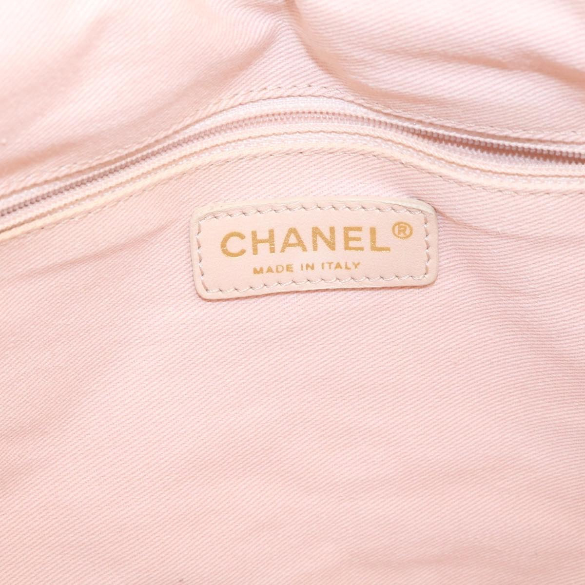 CHANEL Tote Bag Quilted Pile Animal Pattern Pink CC Auth 27024A