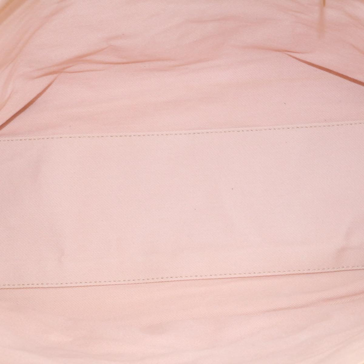 CHANEL Tote Bag Quilted Pile Animal Pattern Pink CC Auth 27024A