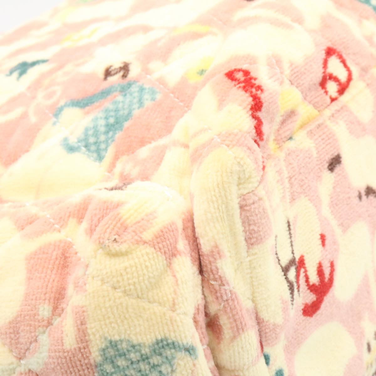 CHANEL Tote Bag Quilted Pile Animal Pattern Pink CC Auth 27024A