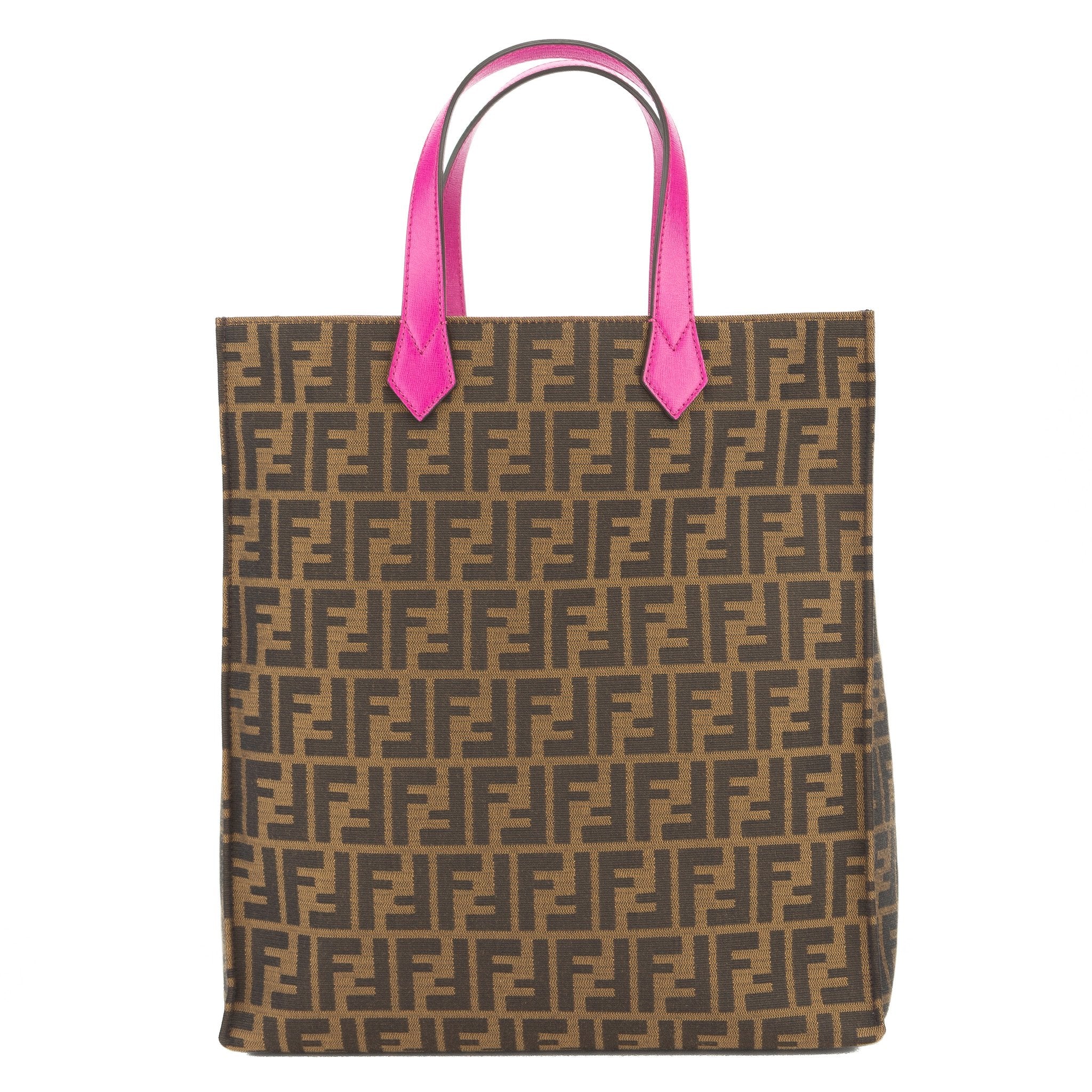 Fendi Tabacco Fucsia Zucca Shopping Tote (New with Tags)