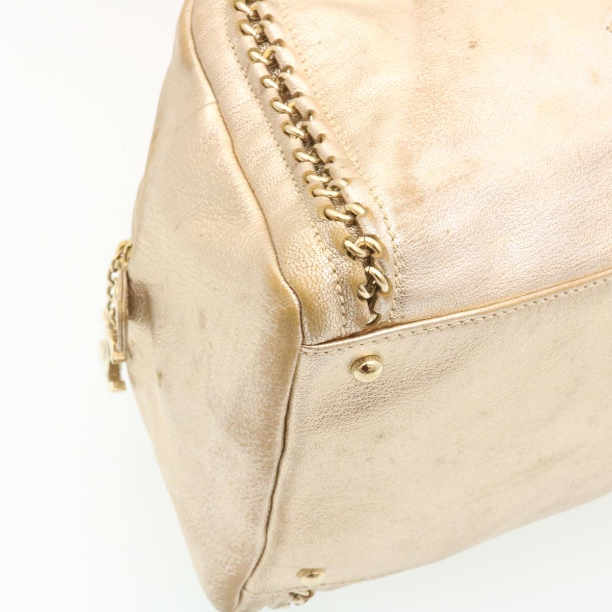 CHANEL Caviar Skin Tote Bag Leather White CC  28380A