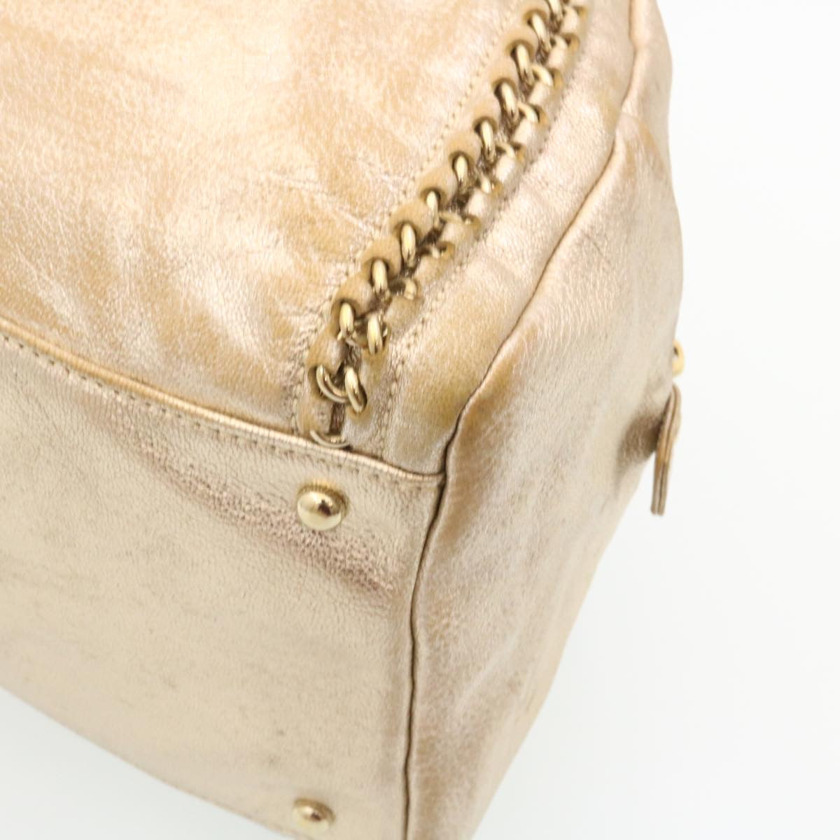 CHANEL Caviar Skin Tote Bag Leather White CC  28380A