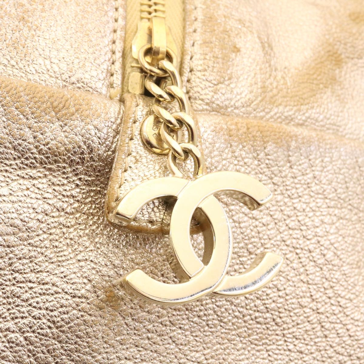 CHANEL Caviar Skin Tote Bag Leather White CC  28380A