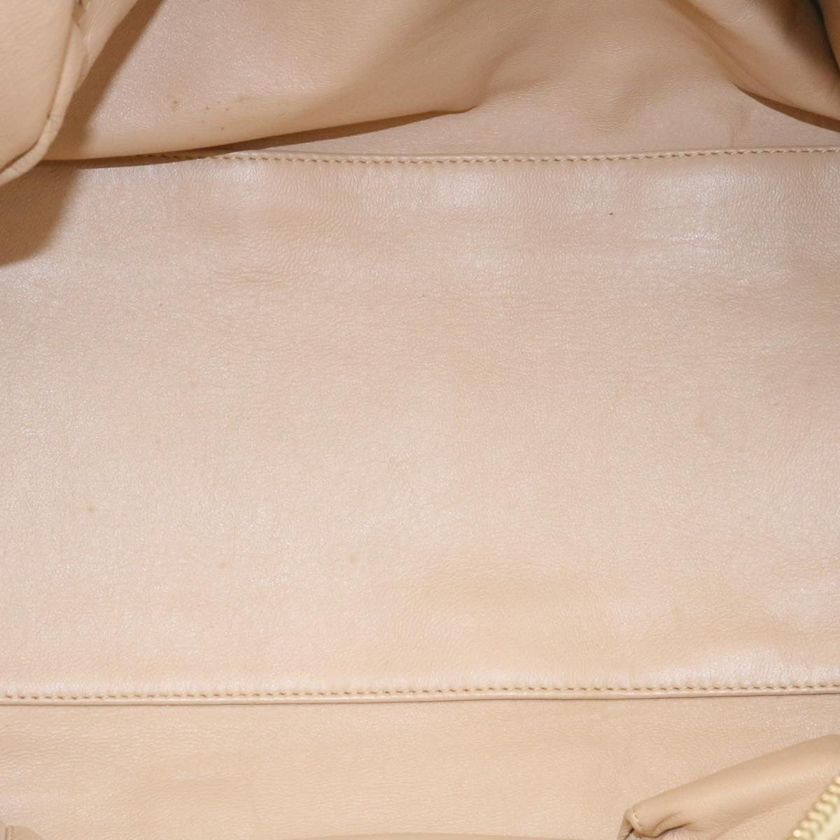 CHANEL Caviar Skin Tote Bag Leather White CC  28380A