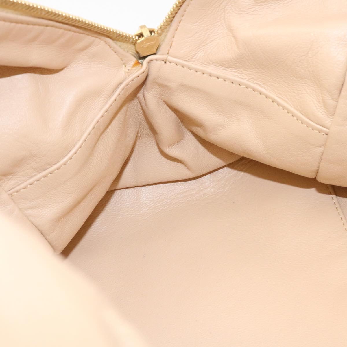 CHANEL Caviar Skin Tote Bag Leather White CC  28380A