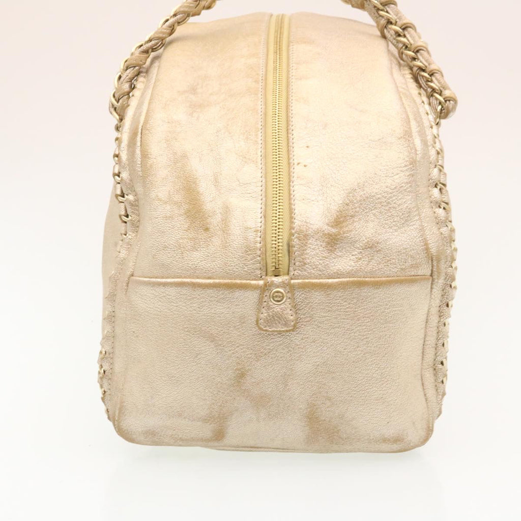 CHANEL Caviar Skin Tote Bag Leather White CC  28380A
