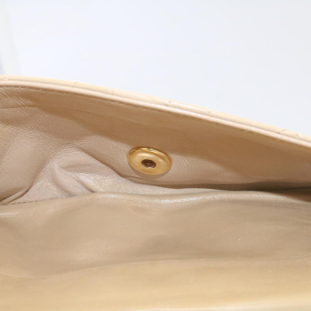CHANEL Classic Matelasse23 Chain Flap Shoulder Bag Lamb Skin Beige  28468