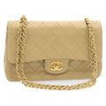 CHANEL Classic Matelasse23 Chain Flap Shoulder Bag Lamb Skin Beige  28468
