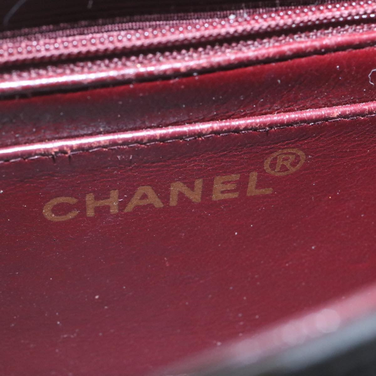 CHANEL Chain Turn Lock Diana Matelasse Shoulder Bag Lamb Skin Black  28470A