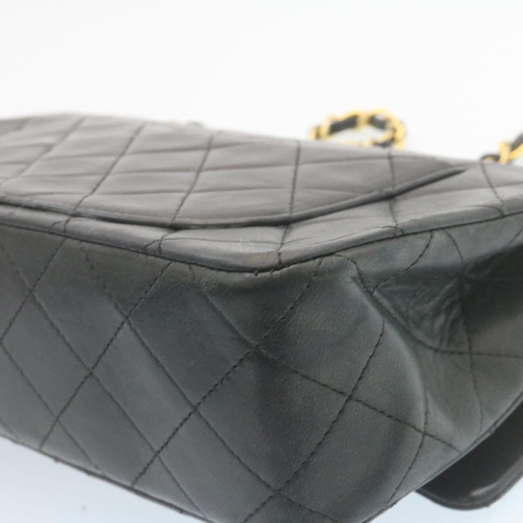 CHANEL Classic Matelasse 23 Chain Flap Shoulder Bag Lamb Skin Black  28634A
