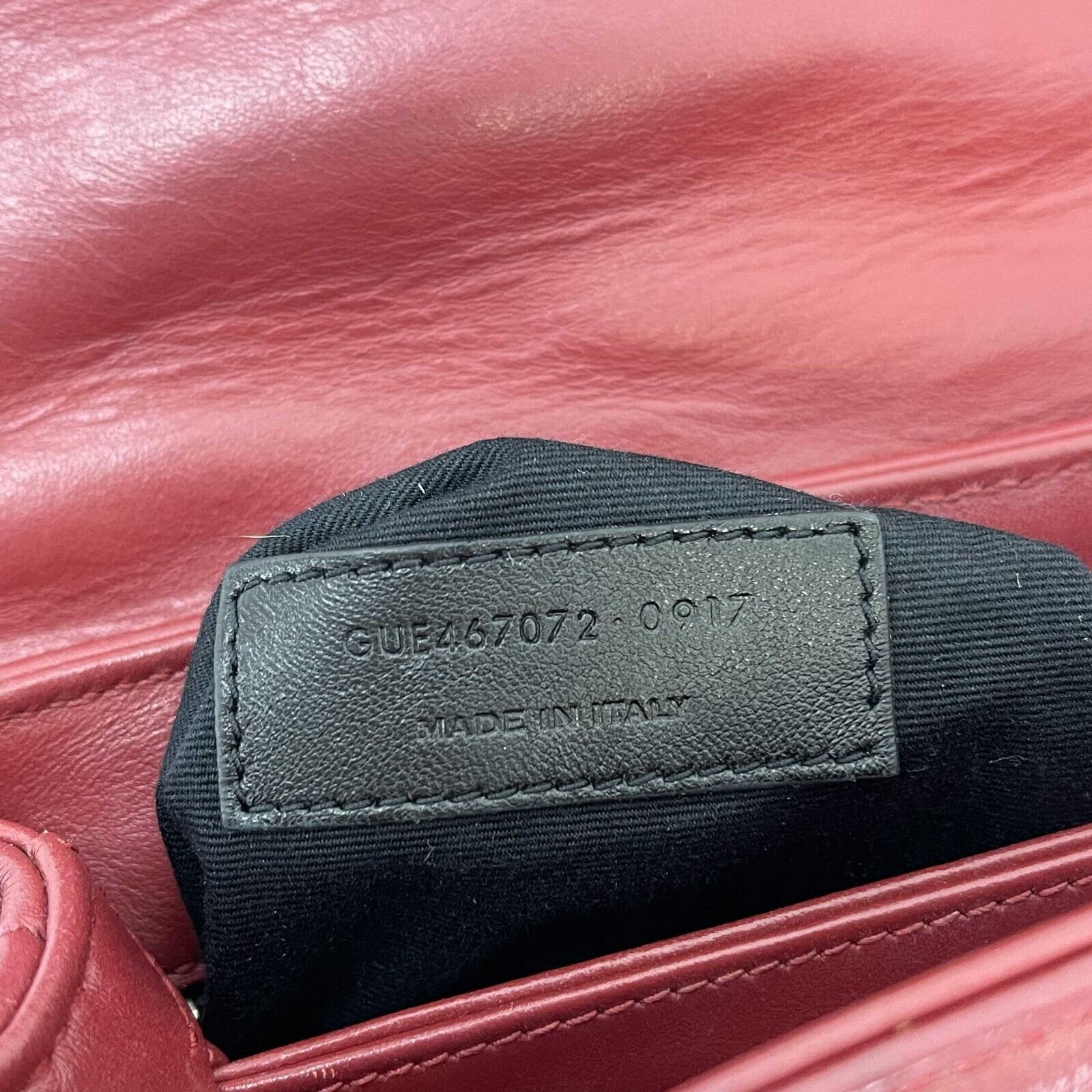 SAINT LAURENT LouLou Toy Strap Bag in Quilted Y Leather Red Cranberry Crossbody