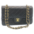 CHANEL Classic Matelasse 23 Chain Flap Shoulder Bag Lamb Skin Black  29002A