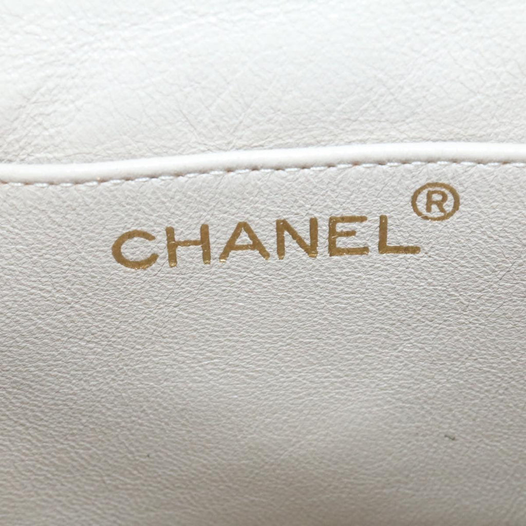 CHANEL Matelasse Hand Bag Lamb Skin Pink CC Auth 29107A