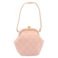 CHANEL Matelasse Hand Bag Lamb Skin Pink CC Auth 29107A