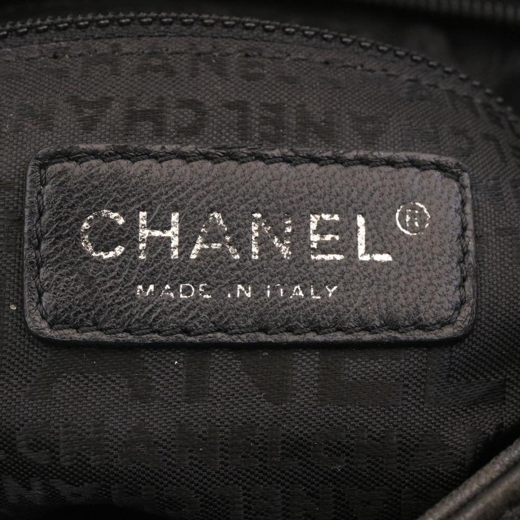 CHANEL Matelasse Chain Shoulder Bag Leather Black CC  29121A