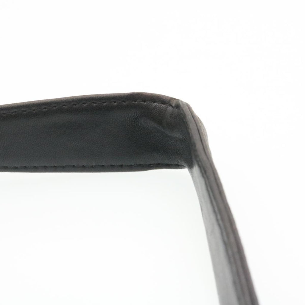 CHANEL Matelasse Chain Shoulder Bag Leather Black CC  29121A