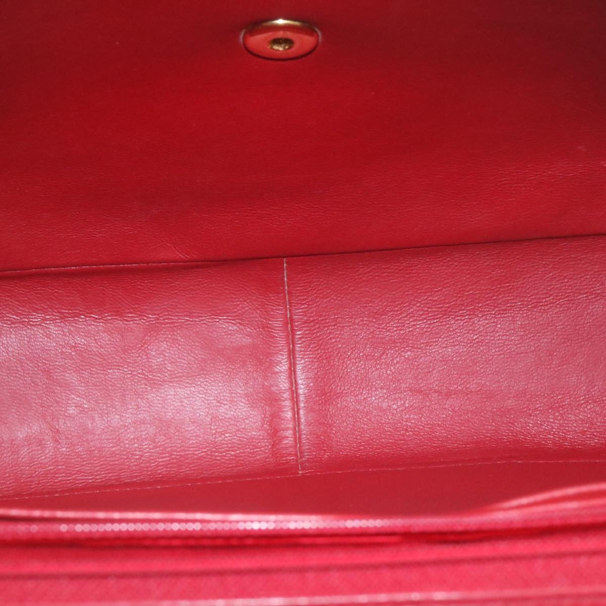 CHANEL Mademoiselle Big Coco Double Chain Shoulder Bag Lamb Skin Red  29129A