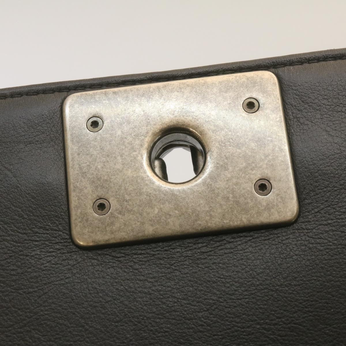 CHANEL Matelasse Boy  Chain Shoulder Bag Lamb Skin Black CC  29190A