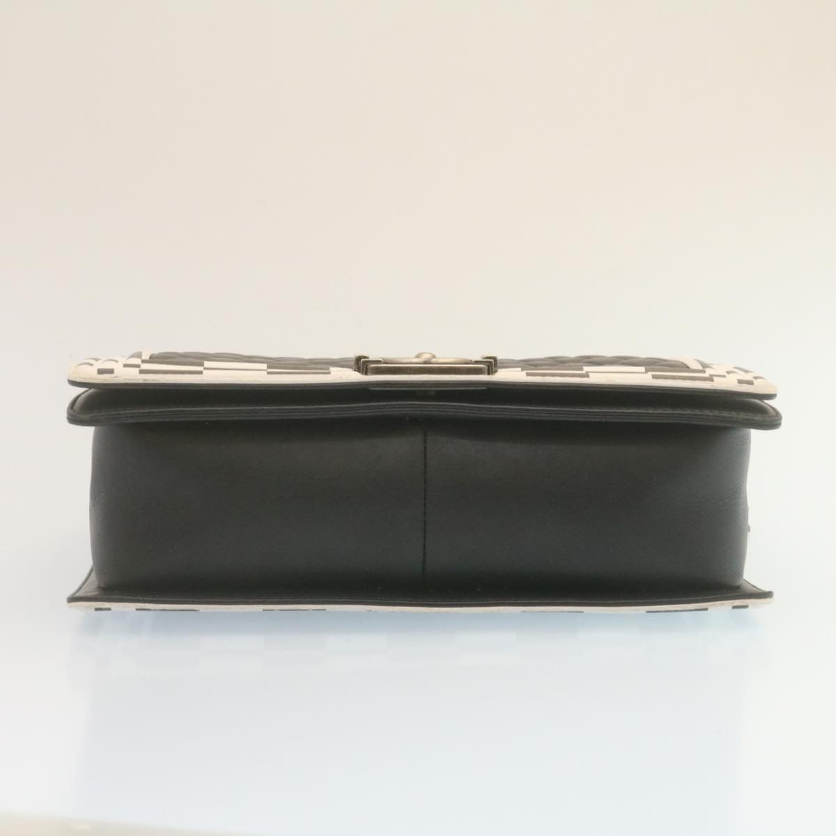 CHANEL Matelasse Boy  Chain Shoulder Bag Lamb Skin Black CC  29190A