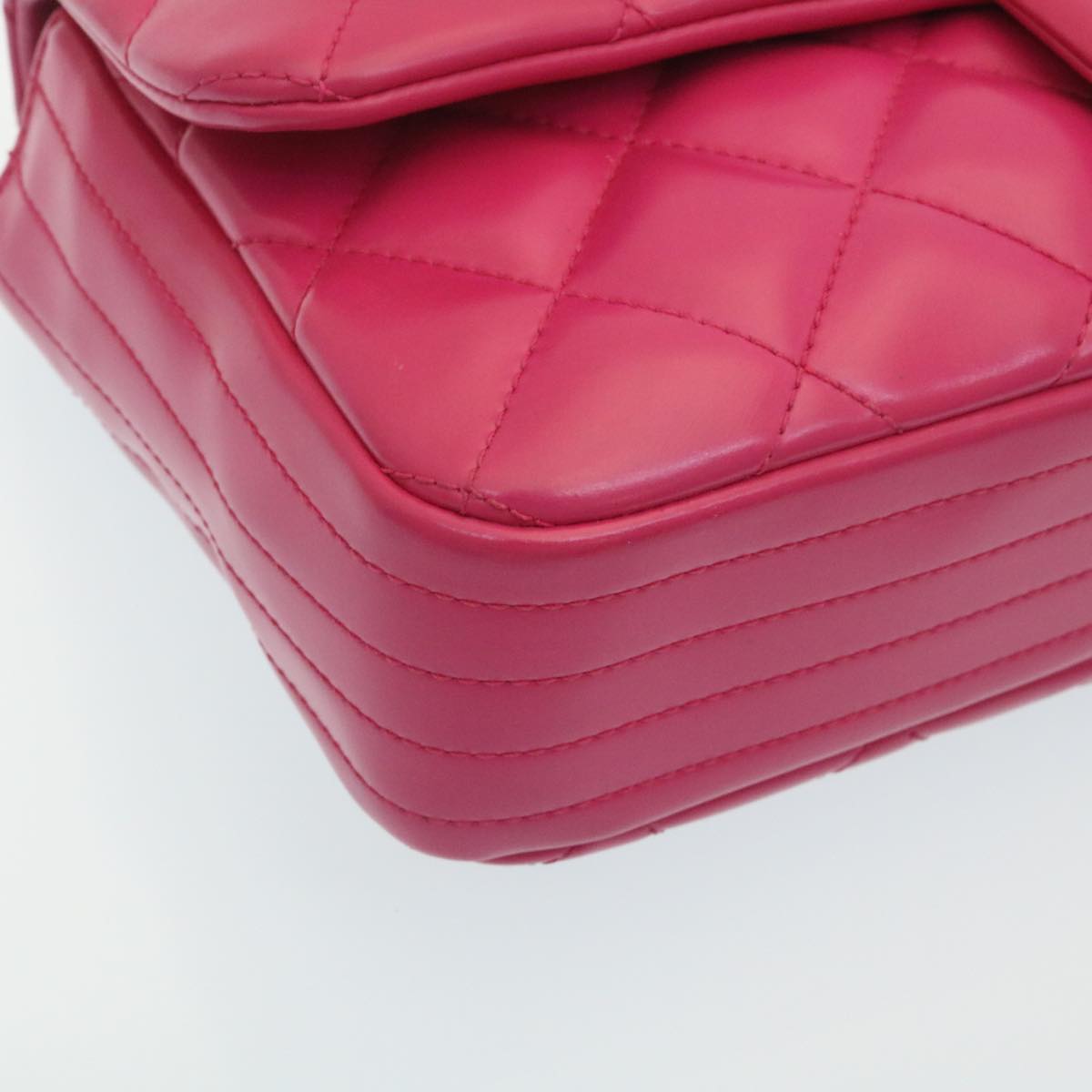 CHANEL Matelasse Coco Rain Double Chain Shoulder Bag Lamb Skin Pink  29191A