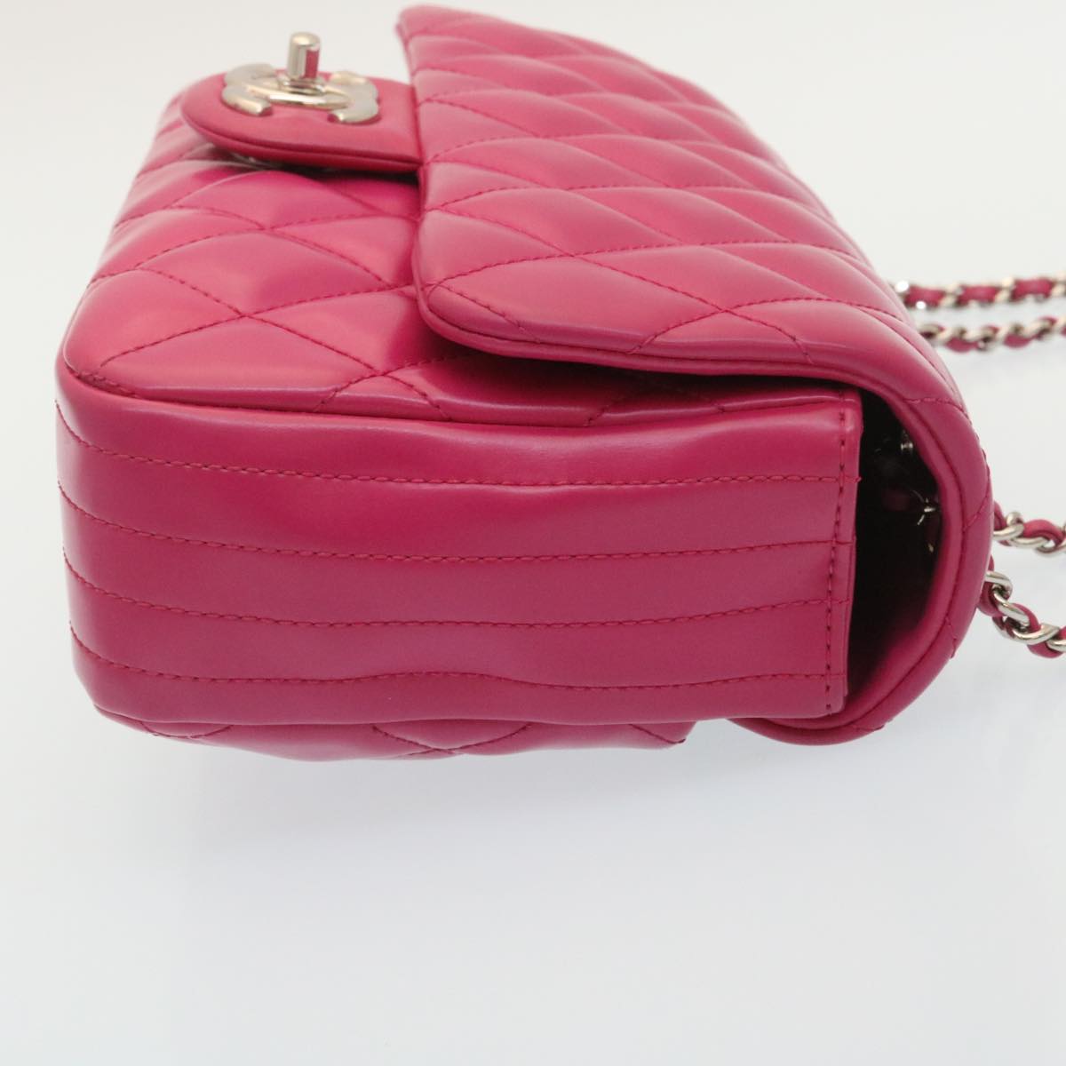 CHANEL Matelasse Coco Rain Double Chain Shoulder Bag Lamb Skin Pink  29191A