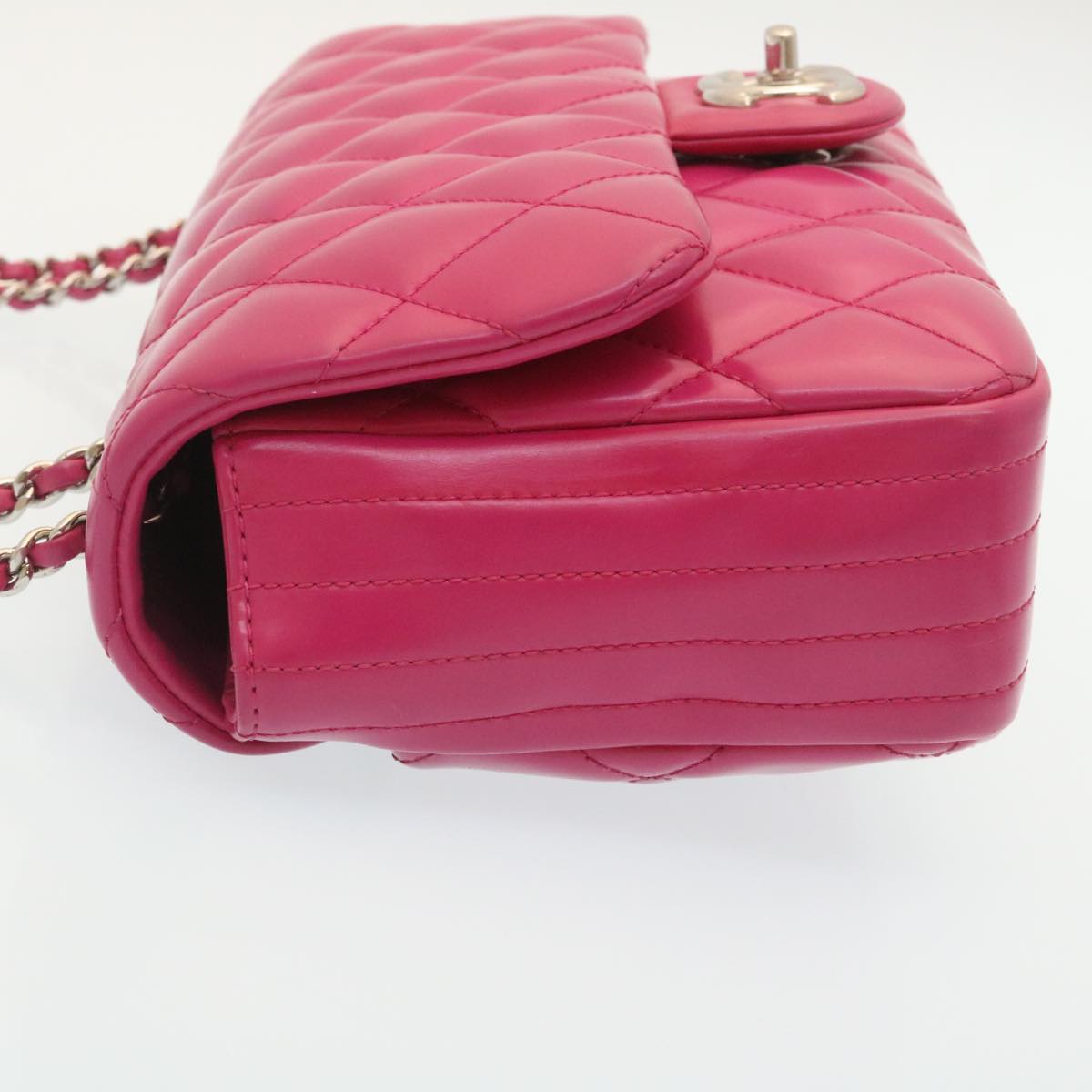 CHANEL Matelasse Coco Rain Double Chain Shoulder Bag Lamb Skin Pink  29191A