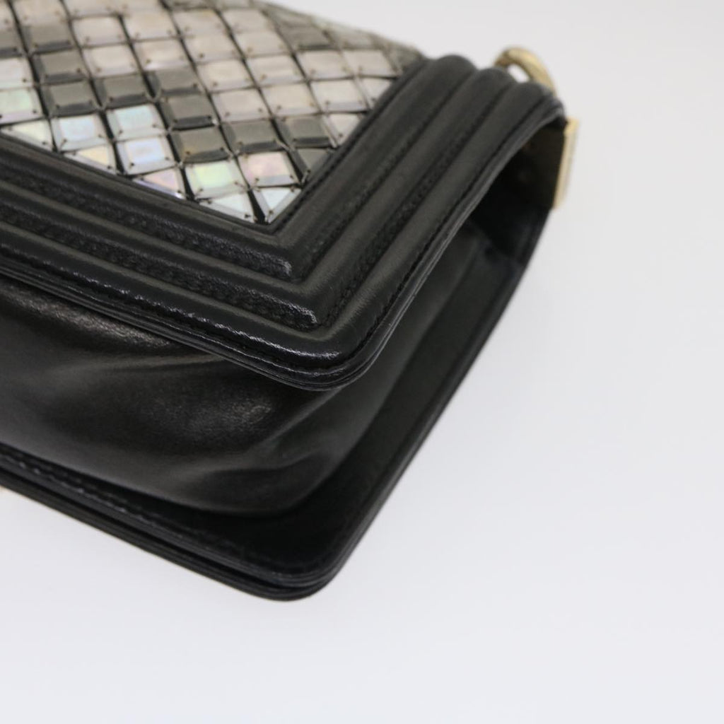 CHANEL Boy  Chain Shoulder Bag Tile Black Multicolor CC  29551A
