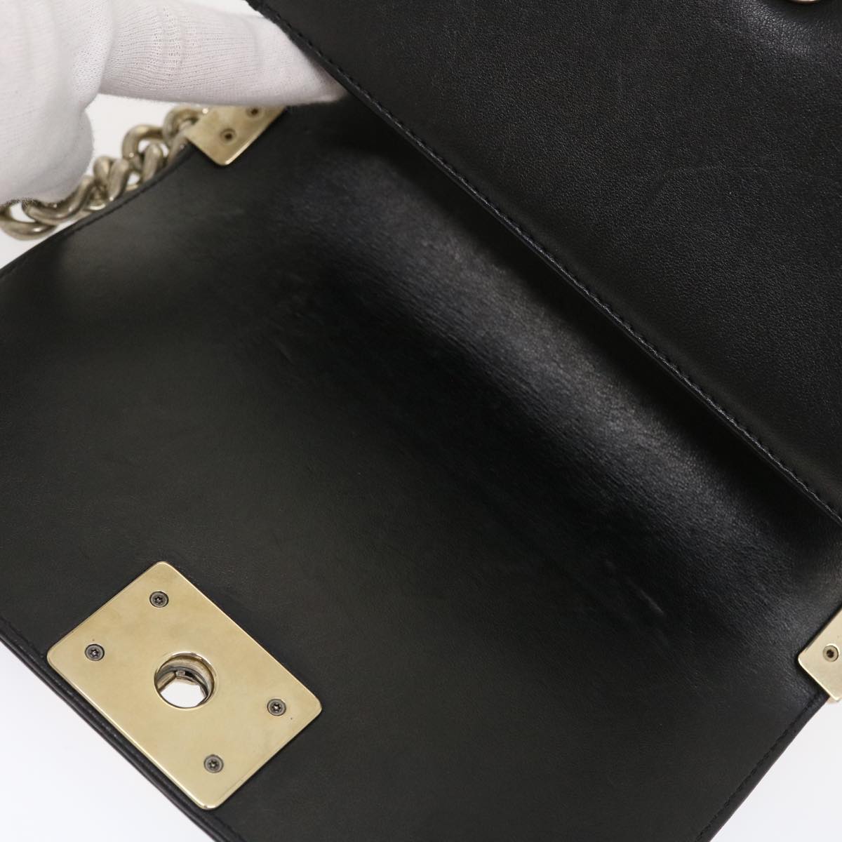 CHANEL Boy  Chain Shoulder Bag Tile Black Multicolor CC  29551A