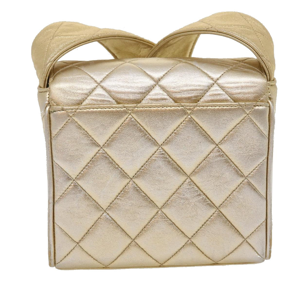 CHANEL Matelasse Shoulder Bag Lamb Skin Gold CC  29567A