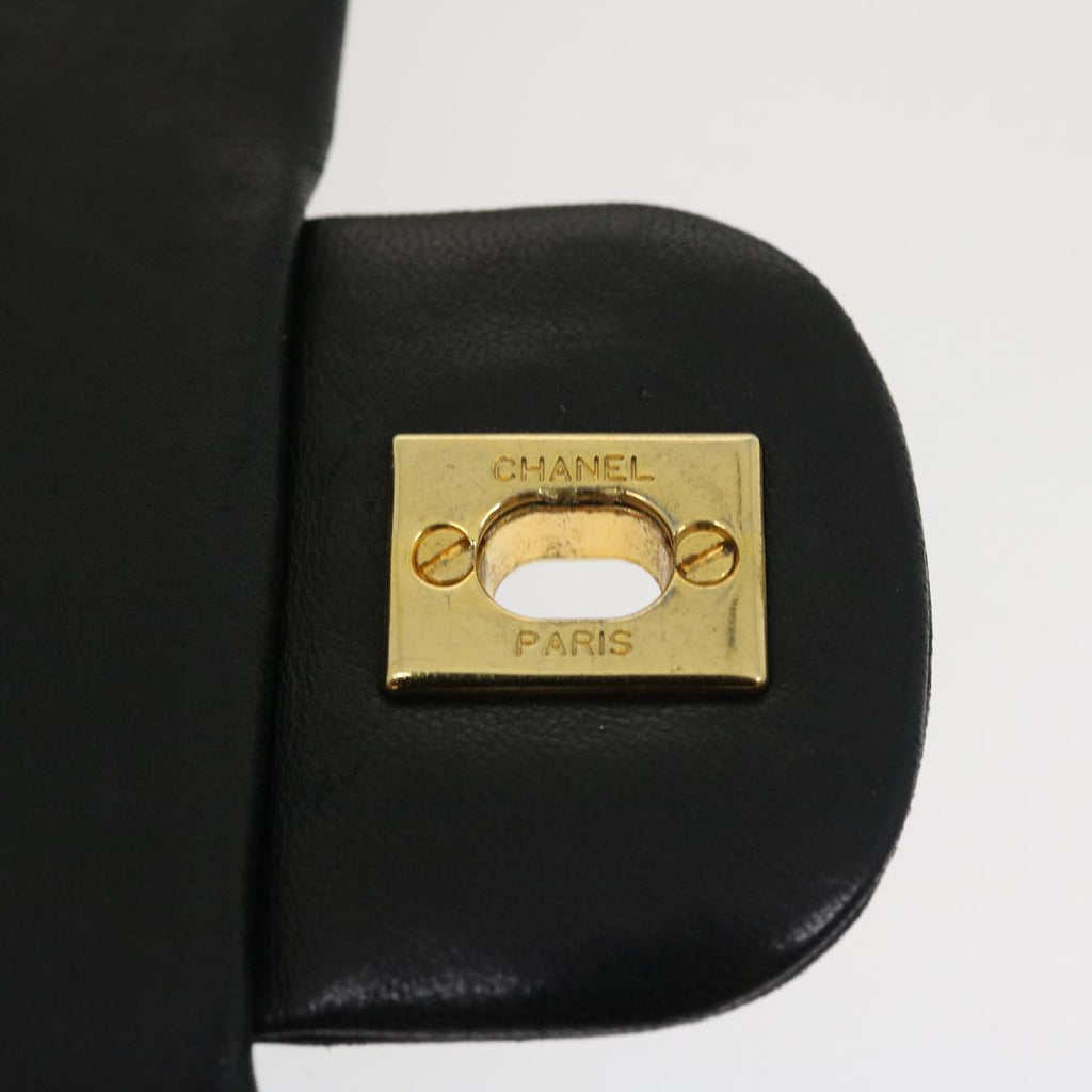 CHANEL Classic Matelasse 25 Chain Flap Shoulder Bag Lamb Skin Black  29592A