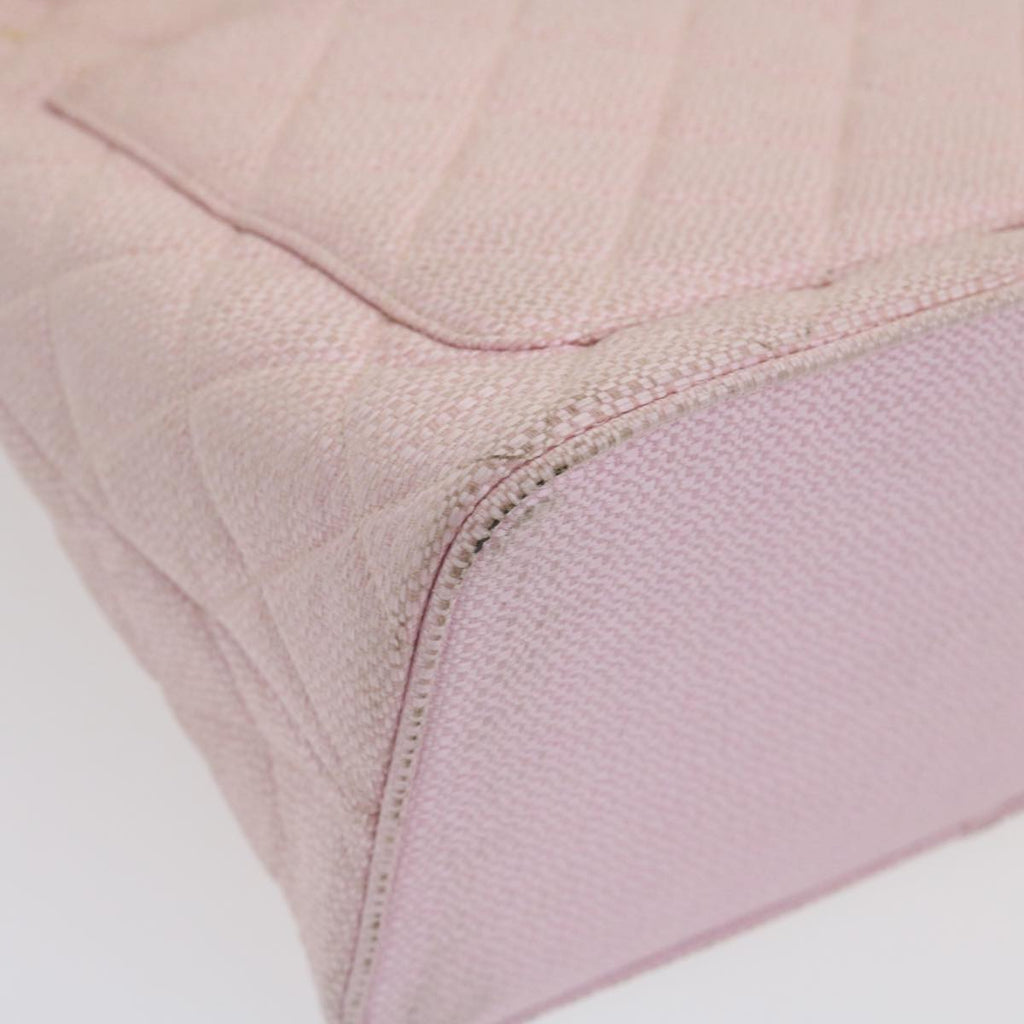CHANEL COCO Mark Tote Bag cotton Pink CC  29713A