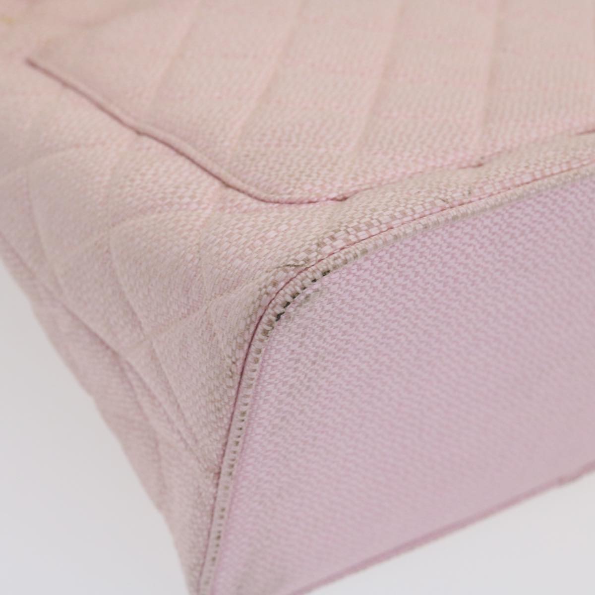 CHANEL COCO Mark Tote Bag cotton Pink CC  29713A