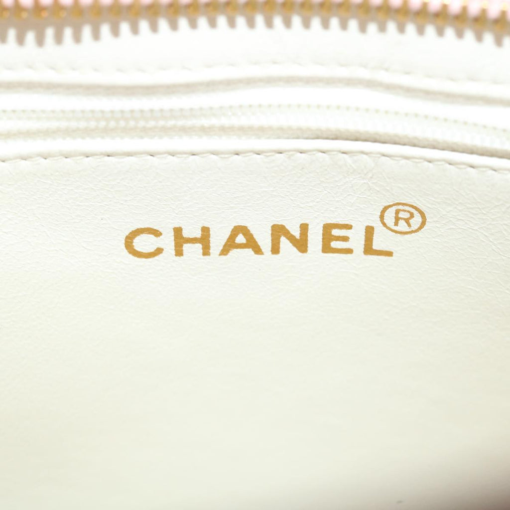 CHANEL COCO Mark Tote Bag cotton Pink CC Auth 29713A