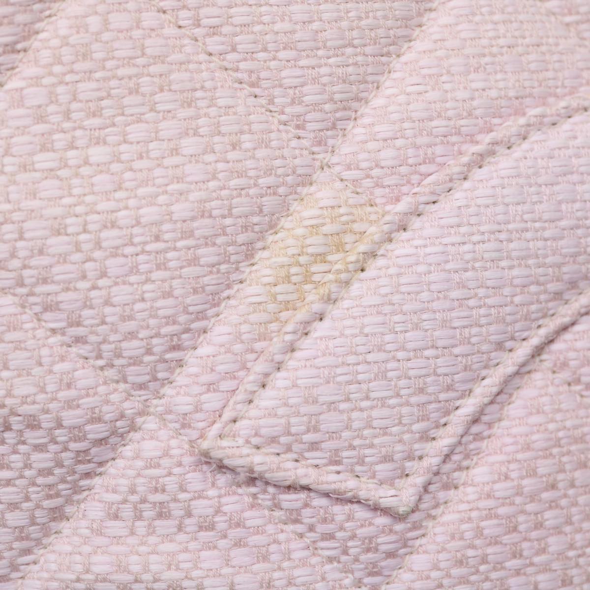 CHANEL COCO Mark Tote Bag cotton Pink CC Auth 29713A