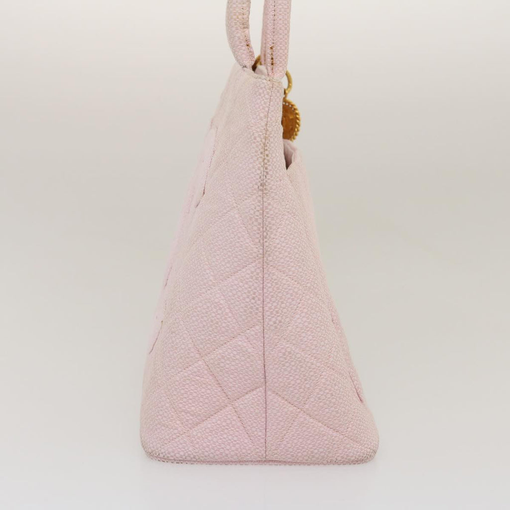 CHANEL COCO Mark Tote Bag cotton Pink CC  29713A