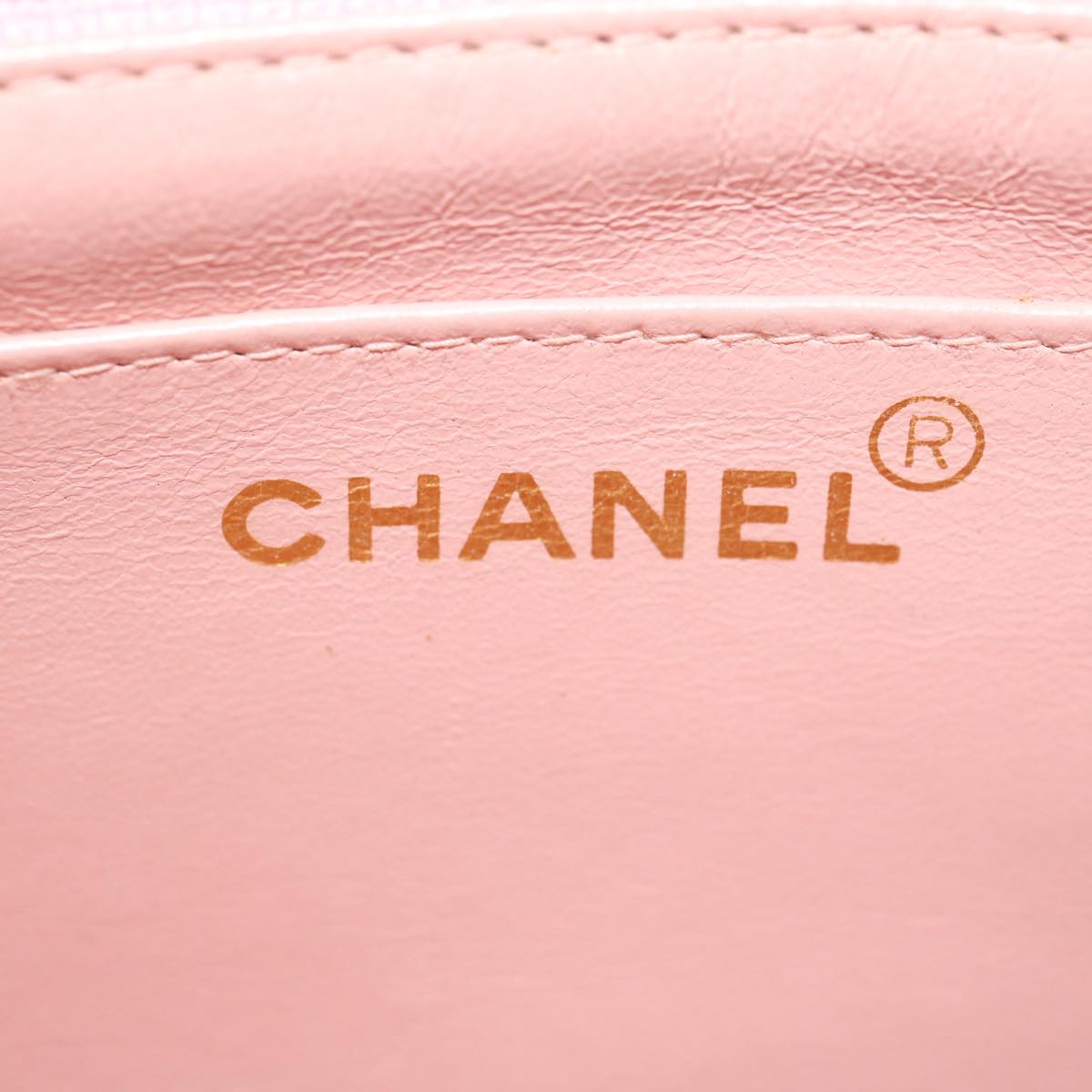CHANEL Matelasse Turn Lock Chain Diana Shoulder Bag Canvas Pink CC  29889A