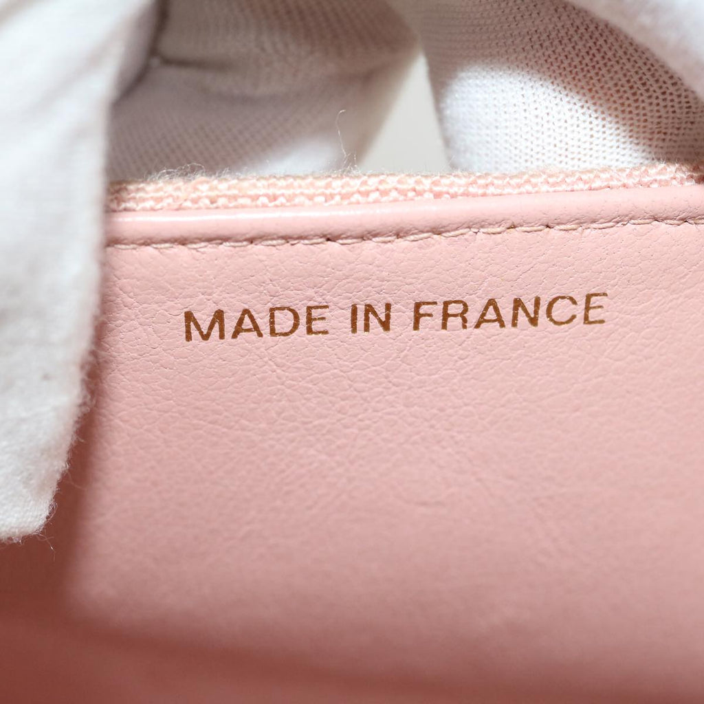 CHANEL Matelasse Turn Lock Chain Diana Shoulder Bag Canvas Pink CC  29889A