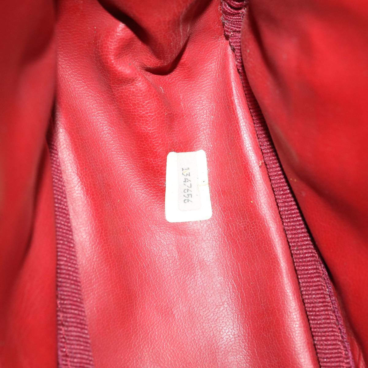 CHANEL Matelasse Chain Shoulder Bag Lamb Skin Enamel Red Clear CC  29894A