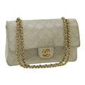 CHANEL Classic Matelasse 25 Double Chain Flap Shoulder Bag Lamb Skin  29961A