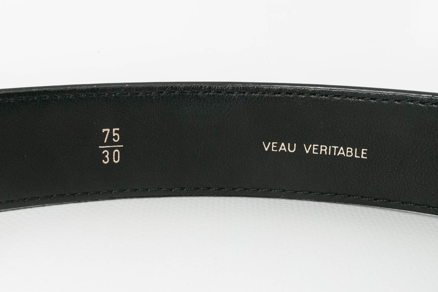 Ceinture en cuir noir Chanel
