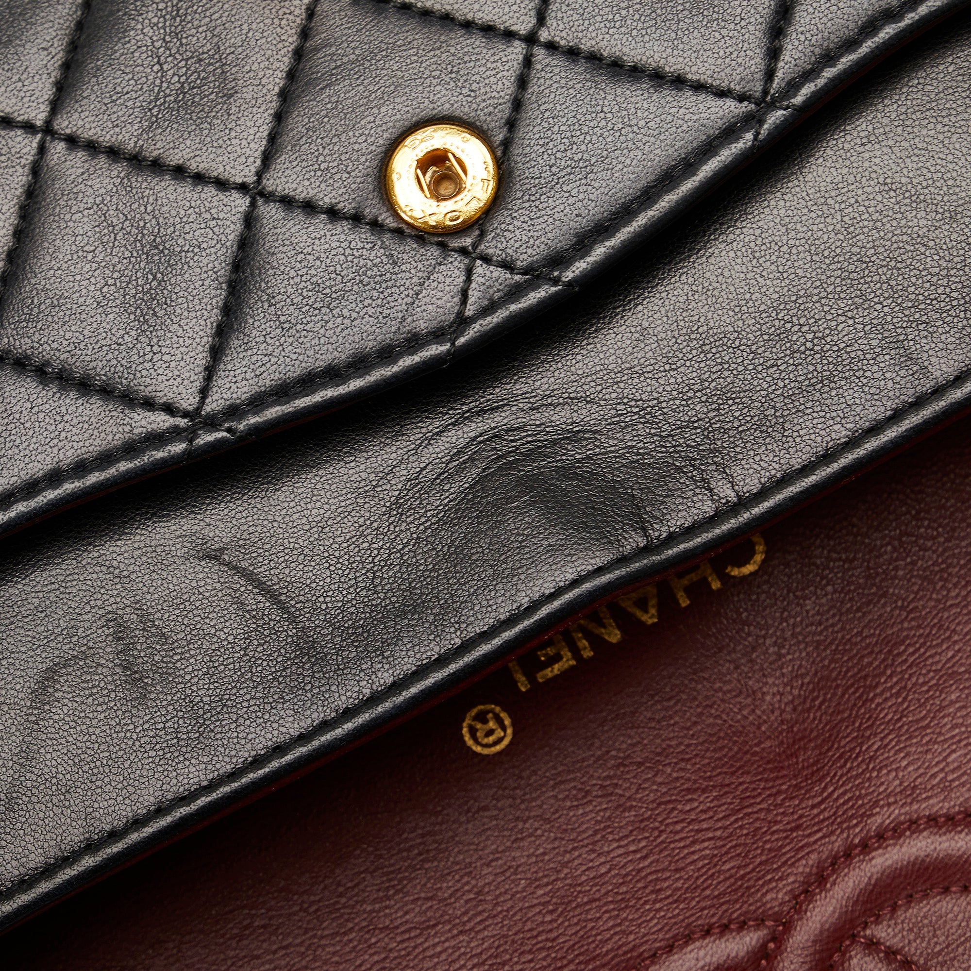 CHANEL Medium Tall Classic Lambskin Double Flap Shoulder Bag