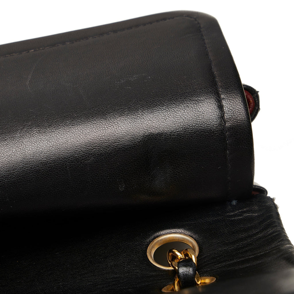 CHANEL Medium Tall Classic Lambskin Double Flap Shoulder Bag