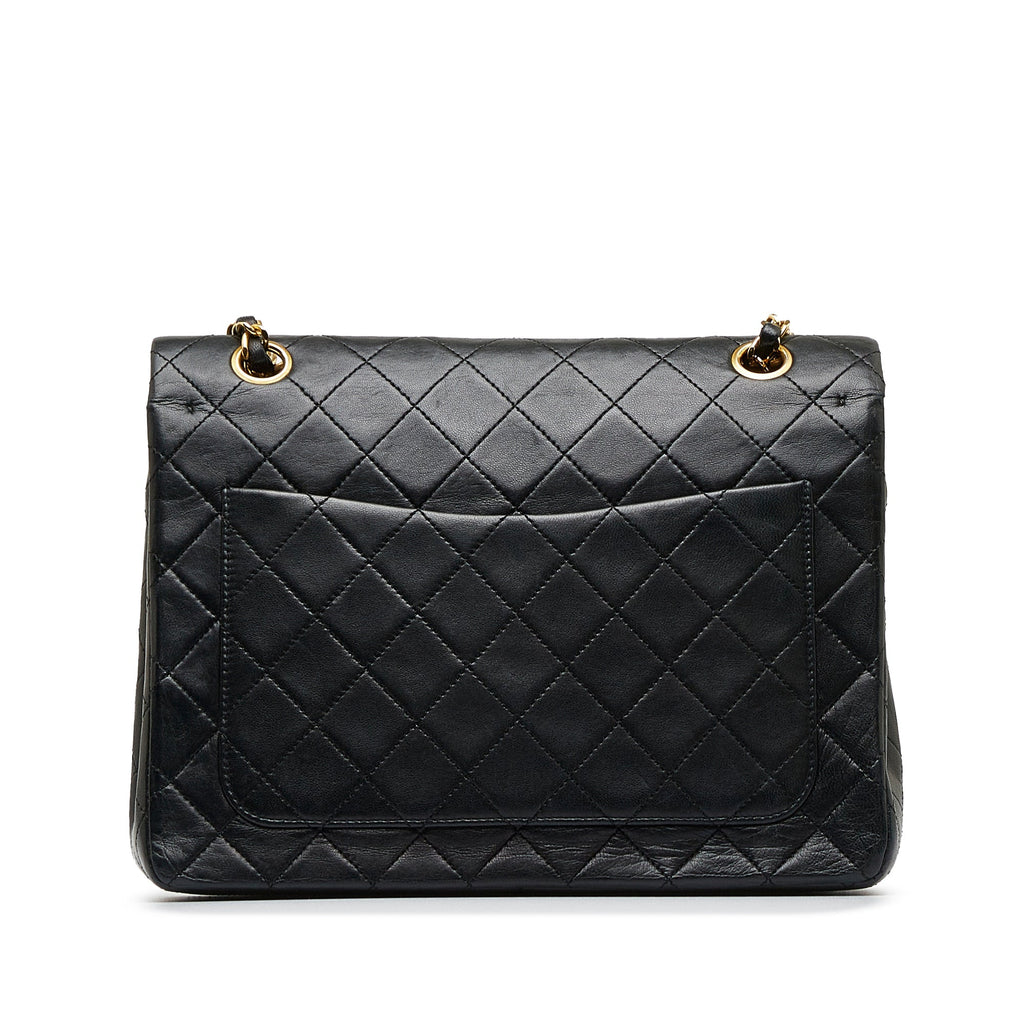 CHANEL Medium Tall Classic Lambskin Double Flap Shoulder Bag