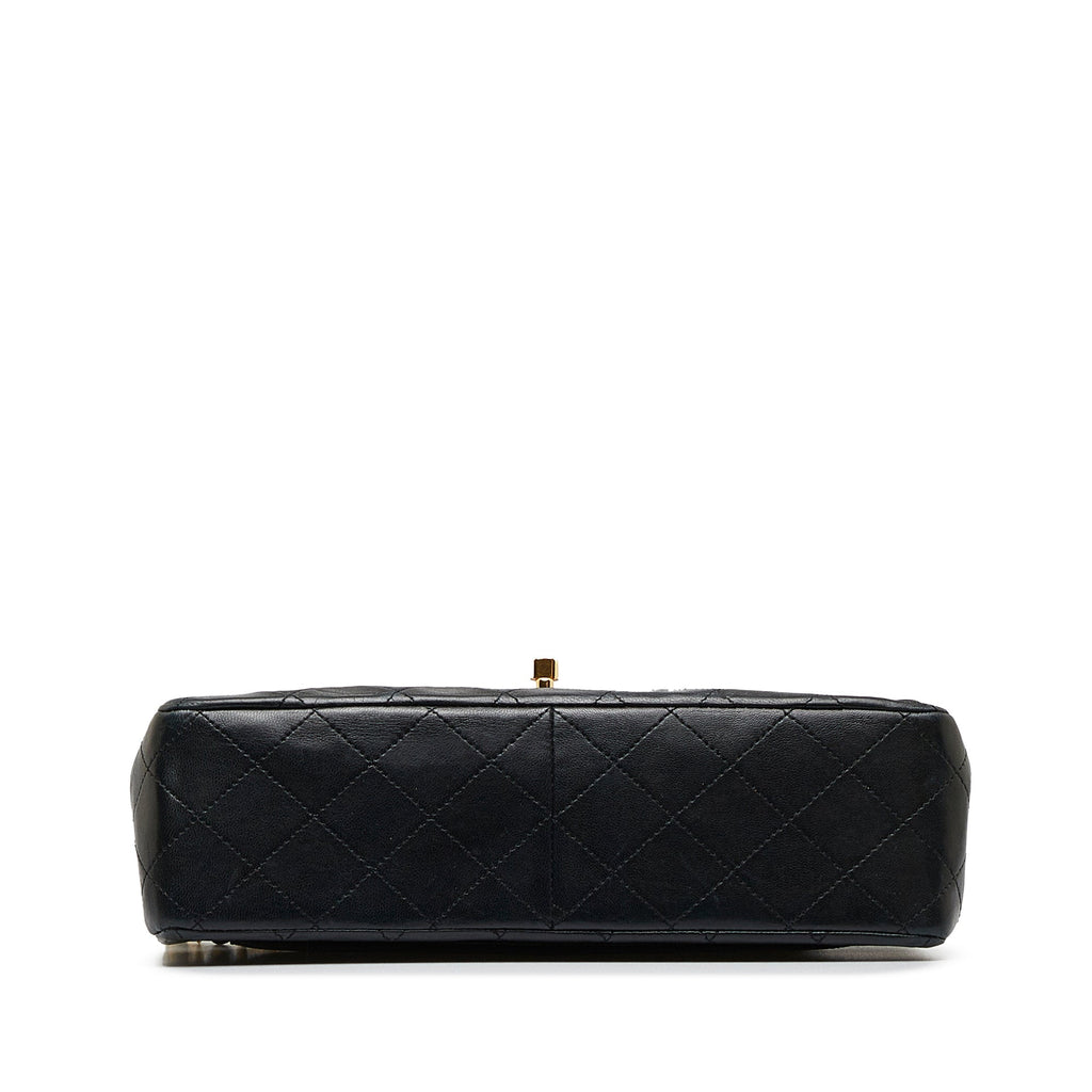 CHANEL Medium Tall Classic Lambskin Double Flap Shoulder Bag