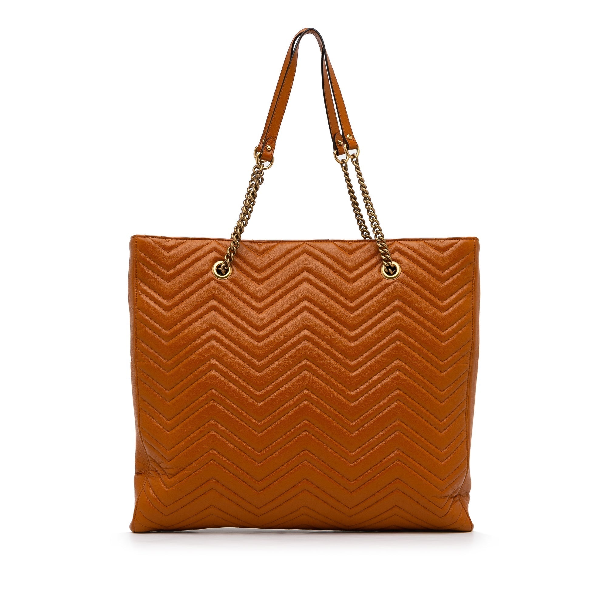 Gucci GG Marmont Tote Bag Orange Matelassé