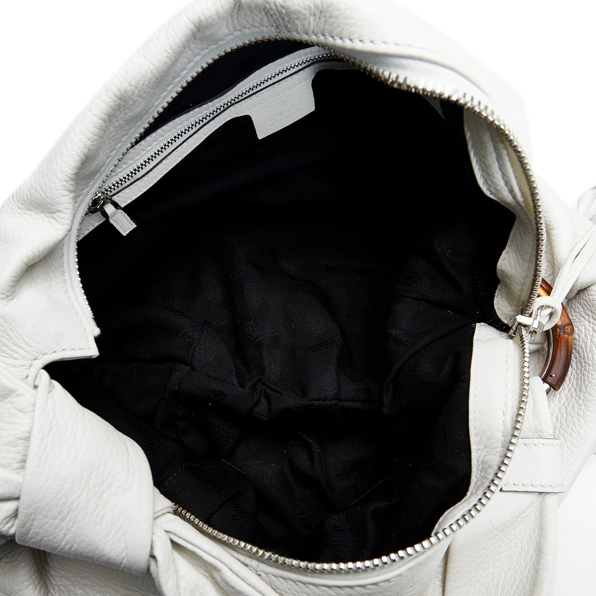 Gucci Bamboo Jungle Hobo Bag White