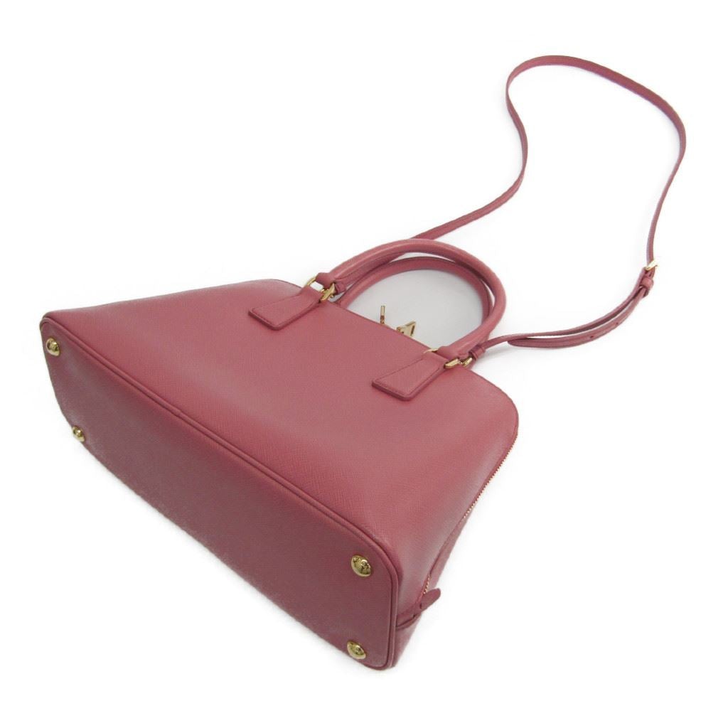 Prada Pink Saffiano Lux Leather Promenade Shoulder Bag Medium (SHA-16496)