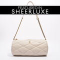 Saint Laurent Womens Tube Bag White Lambskin Leather Mini