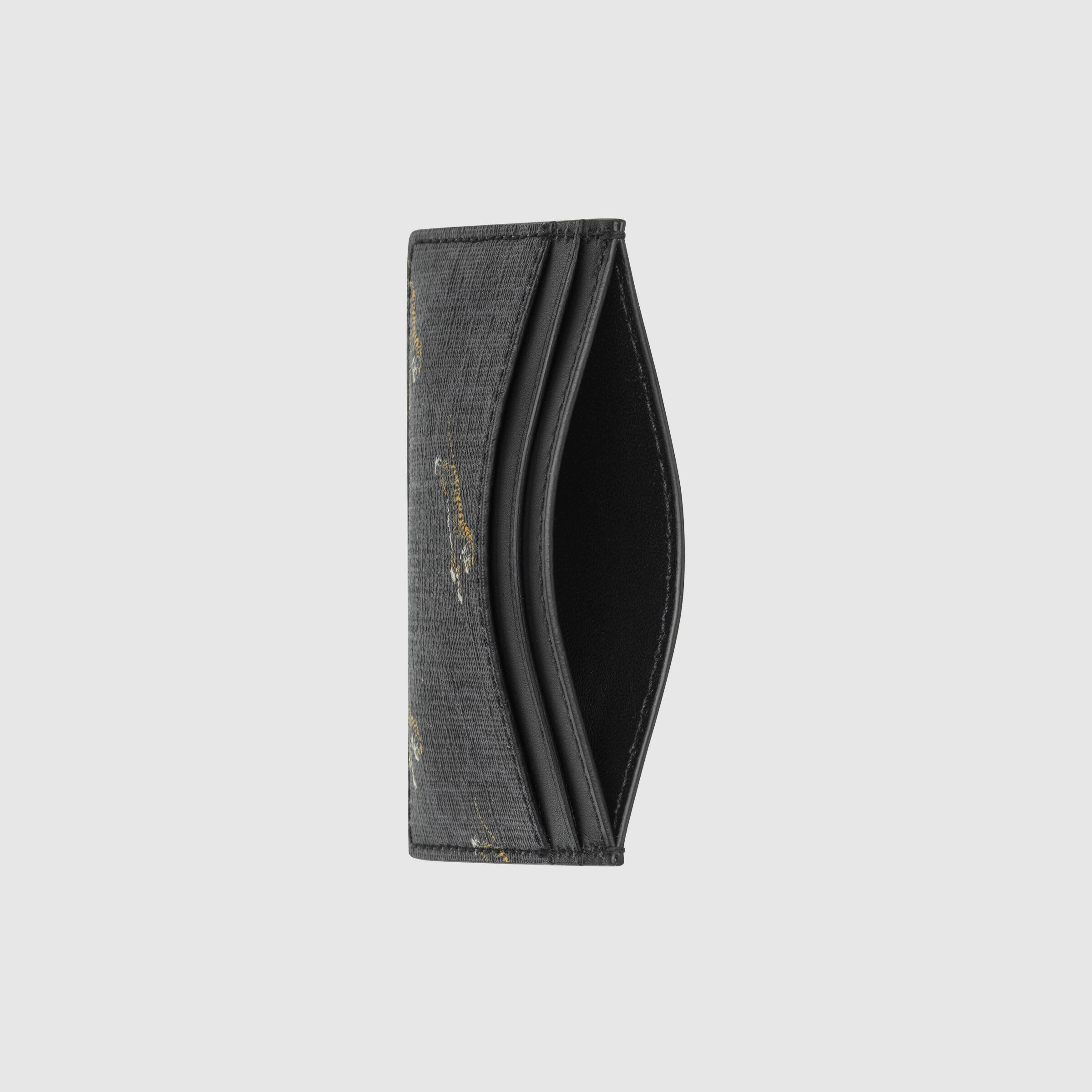 Gucci GG Card Case with Tiger Print